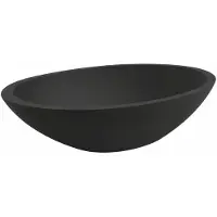 Mueller Mira solid surface wastafel ovaal zwart