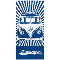 Brisa VW Collection - Volkswagen T1 Bus zachte & stijlvolle handdoek, 50 x 100 cm - blauw