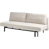 Beliani ROYKKA - Slaapbank - Gebroken wit - Polyester
