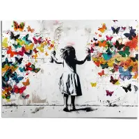 Reinders XXL Poster Graffiti vlinders - 100 x 140 - Papier -