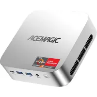 AceMagic K1 Mini PC - AMD Ryzen R2544 - Windows 11 Pro Mini PC (tot 3,70 GHz) - 8GB DDR4 256GB M.2 SSD - RJ45 - WiFi 5 - BT4.2 - Zilver