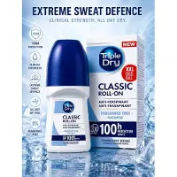 Triple dry Antitranspirant Spray - 100u Bescherming - Geurloos - Antibacterieel - 150 ml