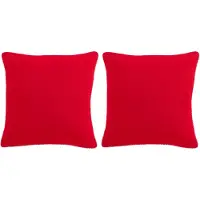 J-Line Cushion santa mustache/hohoho cotton christmas red/white assortment of 2