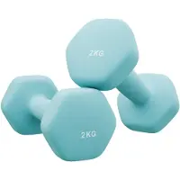 Songmics - Dumbells - Halterset 2 x 2 kg - Hexagon Kurzhantels - Neopreen Coating - Voor Thuis Fitness