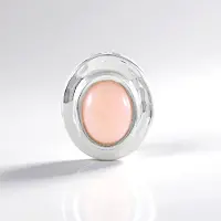Cavill - 925 Sterling Zilver Hanger - Roze Opaal 1 14 ct Ovaal Cabochon - Elegant Dames Sieraad - Monosono Collection