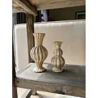 Light & Living Vazen Set Organic Pearl Zand – Keramieken Vazen Set van 2