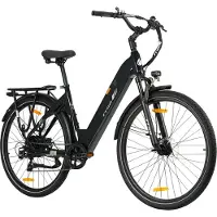 TTGO C3 SE 28 INCH Elektrische Stadsfiets - 250W Motor - 36V 18Ah Accu - Aluminium Lage Instapframe - 28×2.0 Inch Wielen - Shimano 7 Versnellingen - Max Bereik 80-120km - Zwart