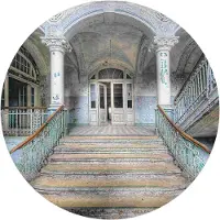 Reinders Plexiglasschilderij Hospital Stairs - Ø 70 - Acrylglas -