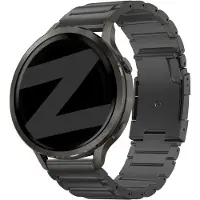 Bandz Titanium 'Link' band geschikt voor Garmin Vivoactive 4S / Garmin Vivomove 3S / Garmin Venu 4 (41mm) / Garmin Venu 3S / Garmin Venu 2S / Garmin Forerunner 265S / Garmin Forerunner 255S - Zwart