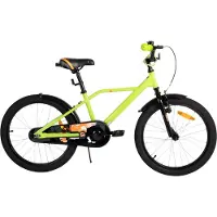 Happiq Kinderfiets – Voor jongens 3-9 jaar – Met stabilisatoren, handrem en terugtraprem – 30-51 cm, groen