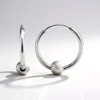 Cavill - 925 Sterling Zilver Oorbellen - Verguld & Geplatineerd - Monosono Minimalistische Matte Bol Hoepels 21 mm