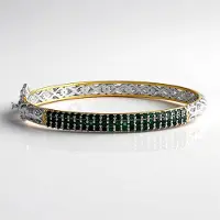Cavill - 925 Sterling Zilver Armband met 2,173 ct Zambia Ronde Smaragden - Luxe en Elegante Zilveren Sieraad Dames