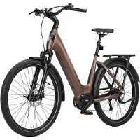 TTGO Z5 Elektrische Fiets - 250W Motor - 36V18Ah Accu - 27.5 Inch Banden - Max Snelheid 25km/u - Max Bereik 110-130km - Shimano 9 Versnellingen - Bruin