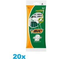 BIC Sensitive Wegwerp Scheermesjes Green – 2 Messen – 20 x 5 Stuks – 100 Scheermesjes