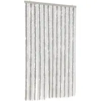 vidaXL Vliegengordijn 100x200 cm chenille lichtgrijs en wit