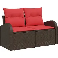 vidaXL Tuinbank, bruin, 124 x 62 x 85 cm, polyrotan