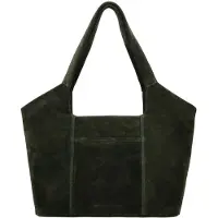 Hide & Stitches Suède Shopper/Handtas Brazos Olijf