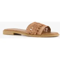 Scapino Dames slippers met gevlochten band bruin maat 41