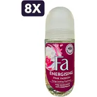 Fa 8 x - Deodorant - Roller - Pink Passion - Pink Rose Scent - 50ml