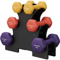 Songmics - Dumbells - Dumbells Set - 3 Paar Korte Halters - Antislip Neopreen Coating - Voor Krachttraining Fitnessstudio