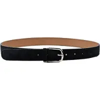 Giuliano Lederen suede riem - Suede - Made in Italy - Zilver - Zwart
