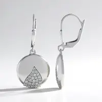 Cavill - Zilveren Oorbellen - 925 Sterling Zilver Geplateerd - Cambodjaanse Rondgeslepen Zirkonia 0,62 ct - Klapsluiting - Luxe Zilveren Sieraden