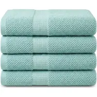 DoubleDry Popcorn weave handdoeken 50x90 cm set van 4 100% katoen 450 g/m2 -