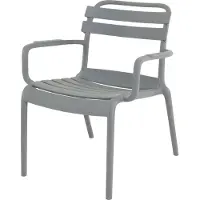 Les Loungestoel Torvi - PP frame - UV resistant - Grijs