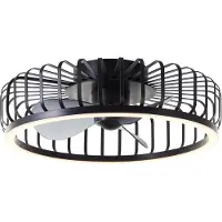 Brilliant Draadlamp plafondventilator Capo zwart