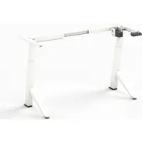 Worktrainer - Y-Desk Zit sta bureau Elektrisch Frame - Hoogte 70 cm - 115 cm - Breedte 110 cm - 160 cm - In hoogte verstelbaar Bureau Onderstel - Wit - Memory display