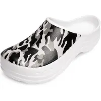 Ladeheid Tuinklompen voor dames ultralicht EVA tuinschoenen LA-CA-ComoHappyWoman - wit/camouflagepatroon, maat 38