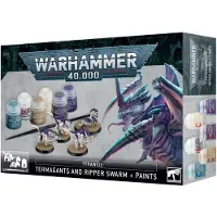 Games Workshop Warhammer 40,000 - Tyranids: Termagants and Ripper Swarm + Paint Set