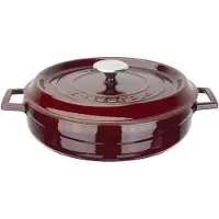 Lava Braadpan met Deksel - Geëmailleerd Gietijzer - Ø 28 cm - 3,51 L - Rood