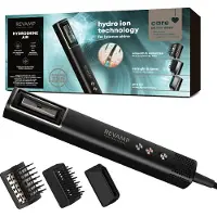 Revamp 3-in-1 Airstyler HydroShine Multistyler - Hetelucht - Hydro-ion-technologie voor meer Vocht en Glans - Inclusief Haardrogeropzetstukken - Compact Design - Luxe Opbergtas - DR-2750 - Zwart