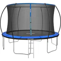 TecTake Trampoline met Veiligheidsnet en Trap - 366 cm - Veilig en Stevig voor Buiten - Tuintrampoline - Fitnesstraining - Kindertrampoline
