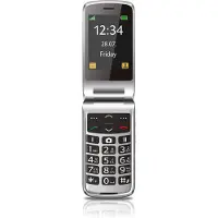 Beafon SL645plus 2G Senioren clamshell telefoon IP54, SOS-knop, SOS-functie Zwart, Zilver