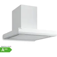 Klarstein Velaire afzuigkappen 60 cm - 600 m³/u luchtstroom, A++ energieklasse, touchbediening, LED, stil, wandmontage, recirculatie en afvoer, inclusief filters, wit