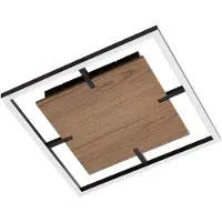 LUCANDE Plafondlamp , Vectra, dimbare, Hout, Woonkamer, Kunststof, Modern