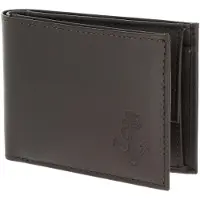 OXMOX Leren portemonnee Leather RFID Protect Pocketbörse Freedom Anchor Embossed Brown donkerbruin