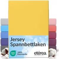 Eterea Cosmesi Naturale etérea Jersey Hoeslaken 100x200 - 120x200 cm Oekotex Made in Green - 100% katoen - Geel