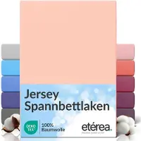 Eterea Cosmesi Naturale etérea Jersey Hoeslaken 140x200 - 160x200 cm Oekotex Made in Green - 100% katoen - Lichtroze