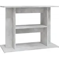 vidaXL Aquariumstandaard Betongrijs 80x35x60 cm Bewerkt hout