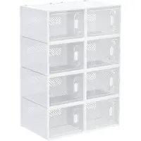 JTI DIY schoenenkast - kunststof - transparant - 28L x 36B x 21H cm