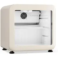 Klarstein Audrey Evo drankenkoelkast 45 L – Drankenkoeling met glazen deur, ledverlichting, regelbare temperatuur 0-10 °C, stille werking