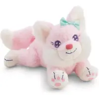 Nici Pluche vos, roze, 18 cm, liggende positie