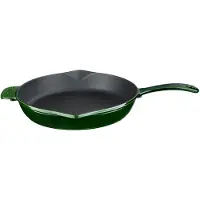 Lava Geëmailleerde Gietijzeren Koekenpan - Ø 28 cm - 2,30 L - Geschikt voor Inductie en Oven - Groen