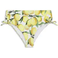 HUGO Dames Bedrukt bikinibroekje met geel gestapeld logo (M), Strandkleding, Polyamide 50561305
