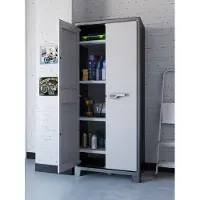 Keter Titan Hoge Kast - 4 Planken - 80x44x182cm - Zwart/Grijs