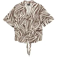 s.Oliver Blouse crème / chocoladebruin