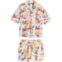 Next Korte pyjama crème / azuur / geel / kreeft